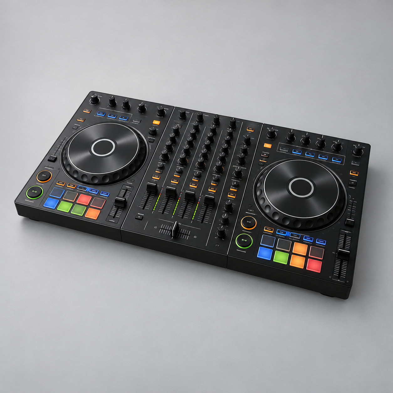 Four-channel DJ controller